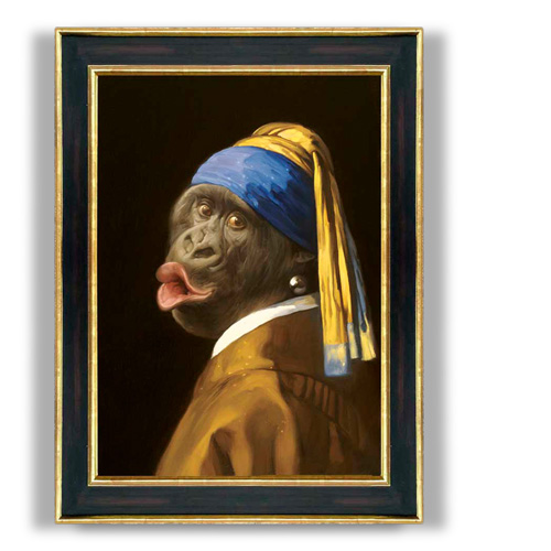 Gorilla with Pearl Earring